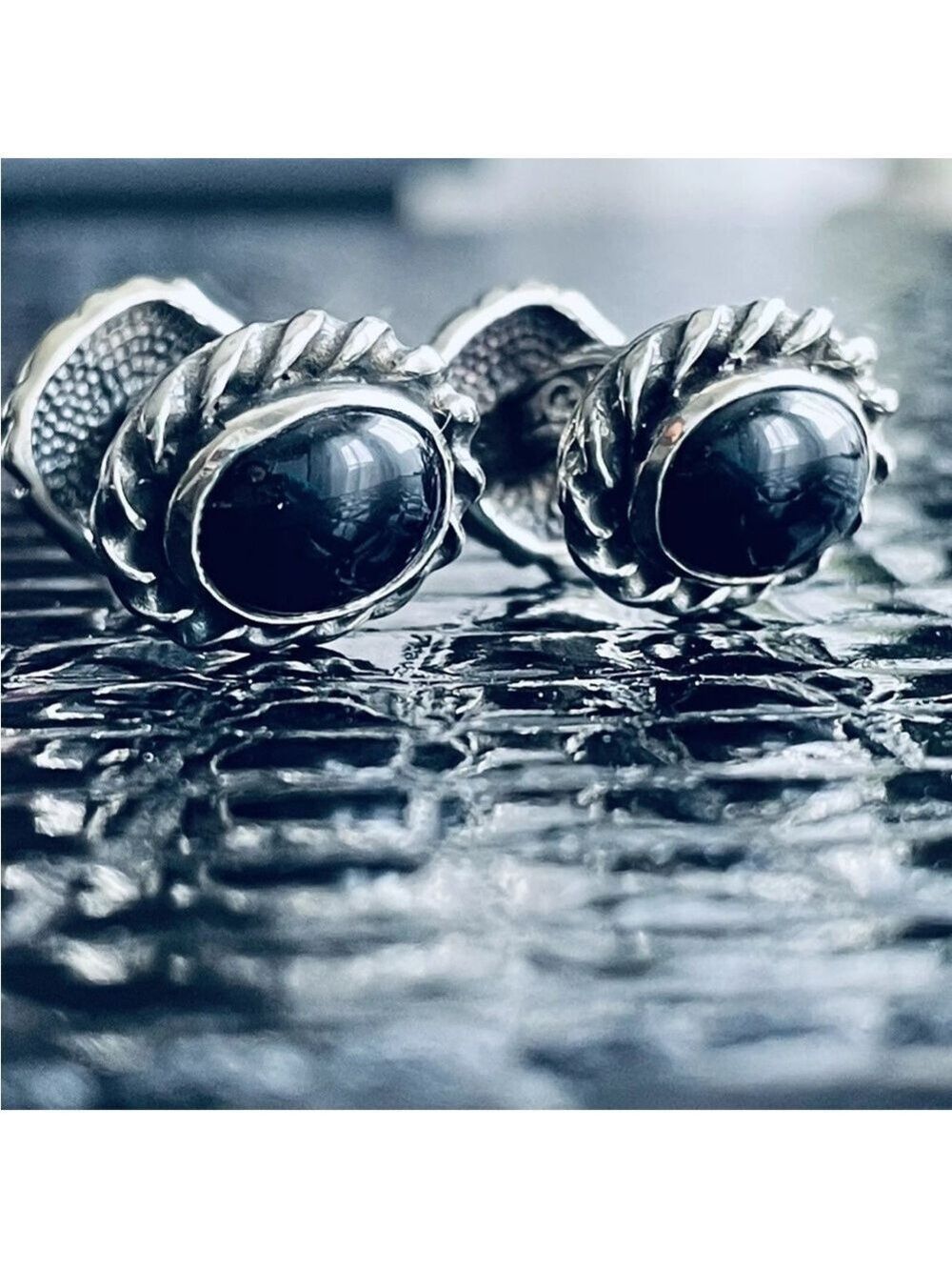 Scott Kay Oval Onyx Sterling Silver Cufflinks Cuff Links - Picture 4 of 8